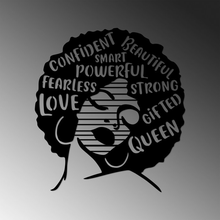 Wallity Love Fearless Smart - 473 Escultura de pared de metal negra Wallity Love Fearless Smart - 473 Escultura de pared de metal negra